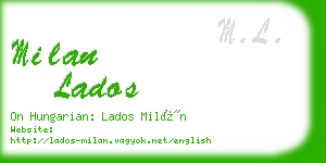 milan lados business card